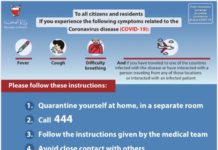 ബഹറിനിൽ ആദ്യ കൊറോണ വൈറസ് കേസ് ആരോഗ്യമന്ത്രാലയം സ്ഥിരീകരിച്ചു