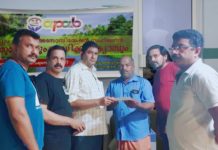 ആലപ്പുഴ പ്രവാസി അസോസിയേഷൻ(APAB) അജീന്ദ്രന്റെ കുടുംബ ധന സഹായം കൈമാറി.