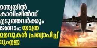 ഇന്ത്യയില് കോവിഷീല്ഡ് എടുത്തവര്ക്കും മടങ്ങാം; യാത്ര ഇളവുകള് പ്രഖ്യാപിച്ച് യുഎഇ