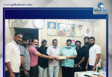 ഓ ഐ സി സി കുവൈറ്റ് തൃശൂർ ജില്ലാ കമ്മറ്റി സഹായധനം കൈമാറി