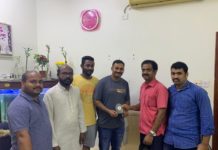 ഐ.വൈ.സി.സി യാത്രയപ്പ് നൽകി.