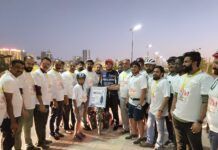 സൈക്കിൾ യാത്രികൻ ഫായിസ് അഷറഫ് അലിക്ക് സ്വീകരണം നൽകി