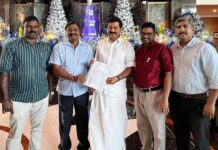 ജലസേചന വകുപ്പ് മന്ത്രി റോഷി അഗസ്റ്റിന് പലിശ വിരുദ്ധ സമിതി നിവേദനം നൽകി.