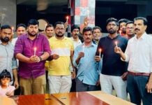 ഐ വൈ സി സി പ്രതിഷേധ ജ്വാല നടത്തി
