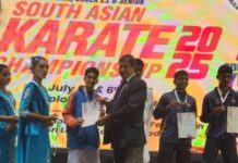 സൗത്ത് ഏഷ്യൻ കരാട്ടെ ചാമ്പ്യൻഷിപ്പിൽ ഇന്ത്യക്ക് വേണ്ടി സിൽവർ മെഡൽ നേടി ആൽവിൻ തോമസ്