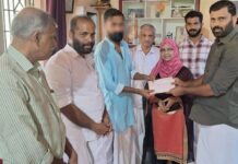 ഐ.വൈ.സി.സി ബഹ്റൈൻ ‘സാന്ത്വനസ്പർശം’ : ഷാമിൽ മോന് സഹായനിധി കൈമാറി